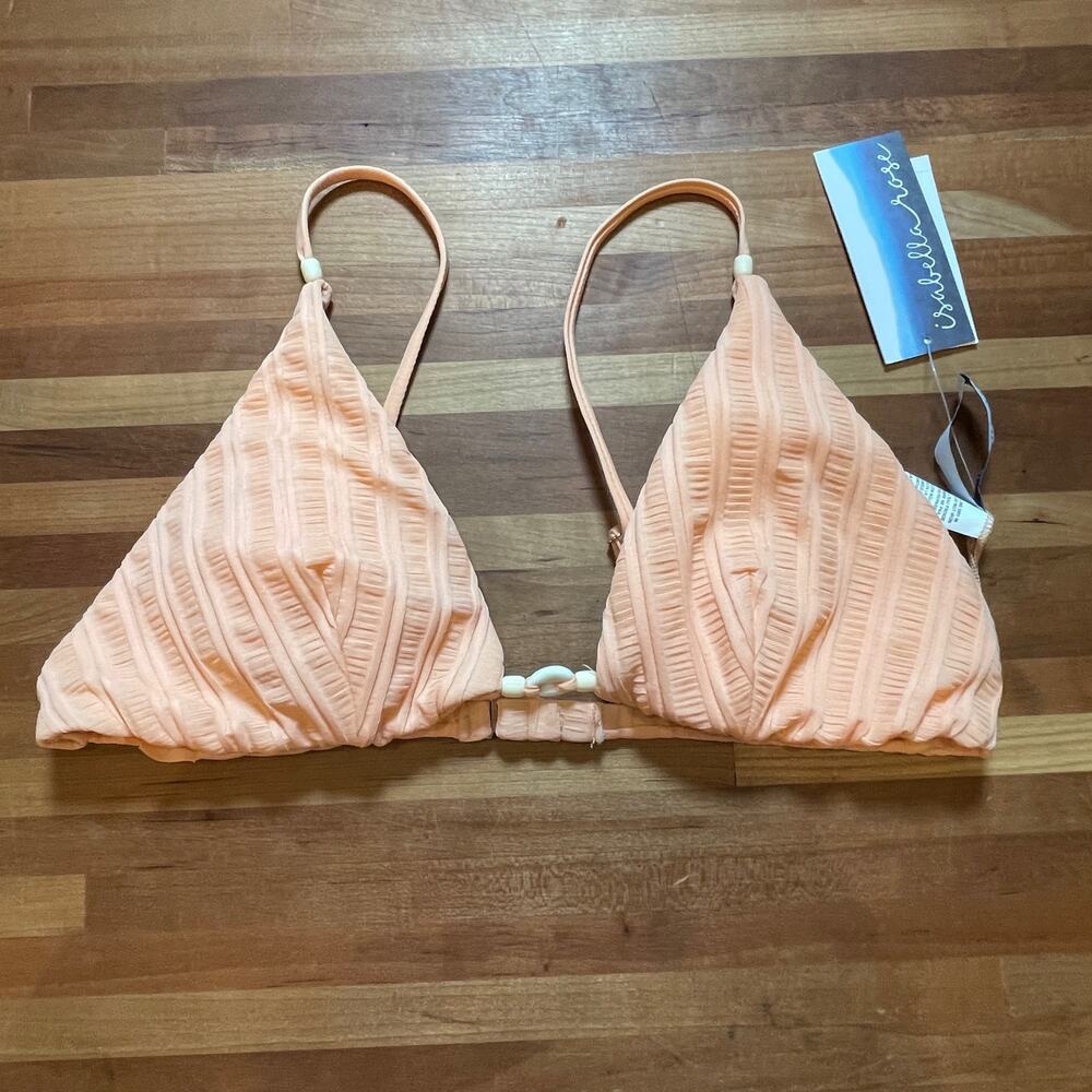 Isabella Rose Champagne Beaded Bikini Top Peach, Large - Picture 2 of 7
